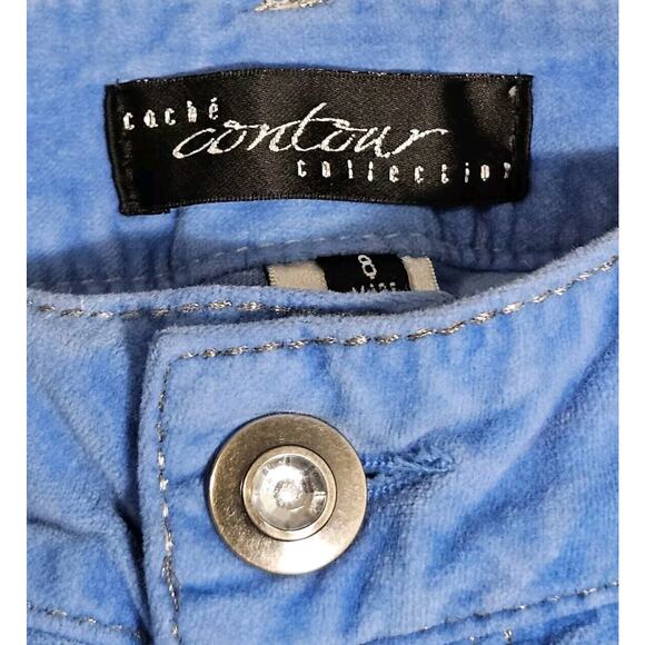 Cache Contour Collection Pants Blue Womens 8 Flare Leg - Picture 4 of 11